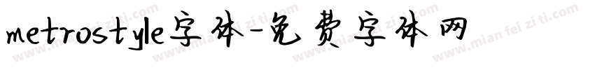 metrostyle字体字体转换