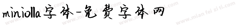miniolla字体字体转换