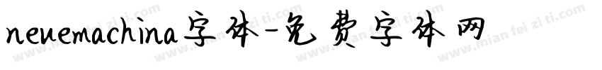 neuemachina字体字体转换