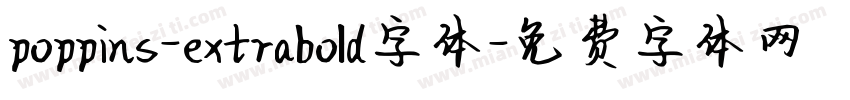 poppins-extrabold字体字体转换