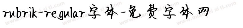 rubrik-regular字体字体转换