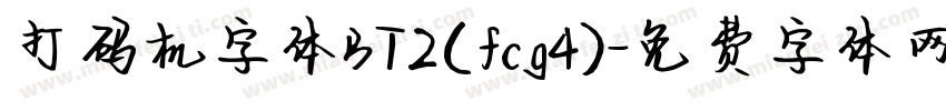 打码机字体BT2(fcg4)字体转换