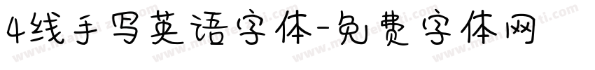 4线手写英语字体字体转换