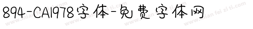 894-CAI978字体字体转换
