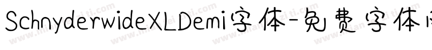SchnyderwideXLDemi字体字体转换