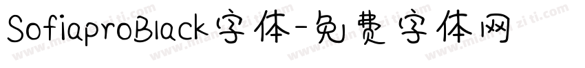 SofiaproBlack字体字体转换