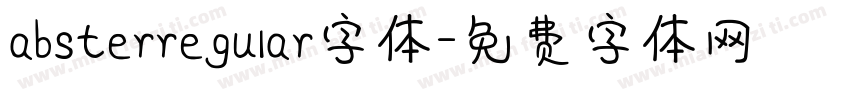 absterregular字体字体转换