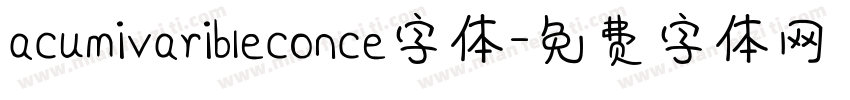 acumivaribleconce字体字体转换