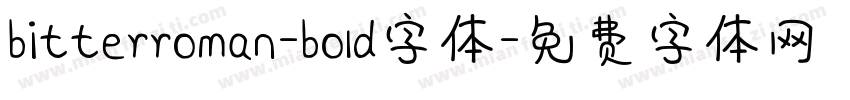 bitterroman-bold字体字体转换