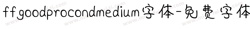 ffgoodprocondmedium字体字体转换