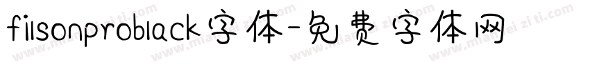 filsonproblack字体字体转换