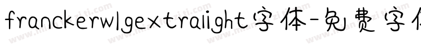 franckerw1gextralight字体字体转换