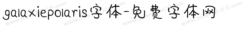 galaxiepolaris字体字体转换