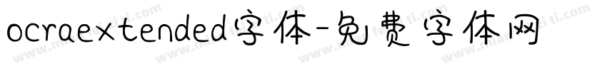 ocraextended字体字体转换