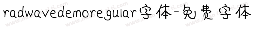 radwavedemoregular字体字体转换