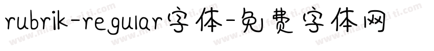 rubrik-regular字体字体转换