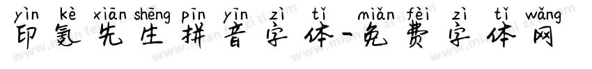 印氪先生拼音字体字体转换