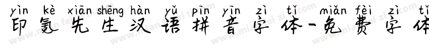 印氪先生汉语拼音字体字体转换