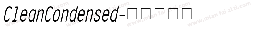 CleanCondensed字体转换