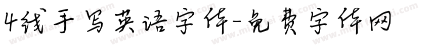 4线手写英语字体字体转换