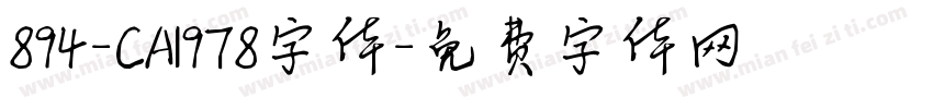 894-CAI978字体字体转换