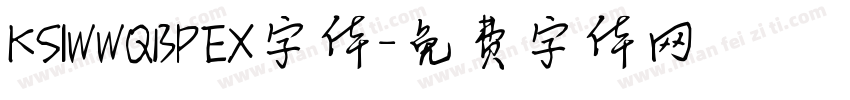 KSIWWQBPEX字体字体转换
