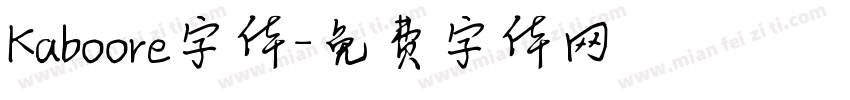 Kaboore字体字体转换
