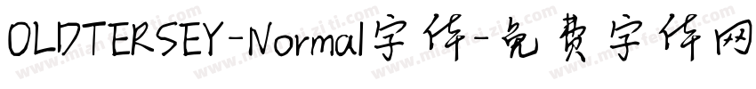 OLDTERSEY-Normal字体字体转换