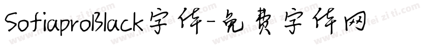 SofiaproBlack字体字体转换