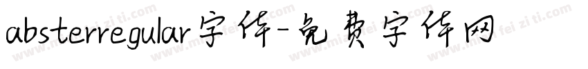 absterregular字体字体转换