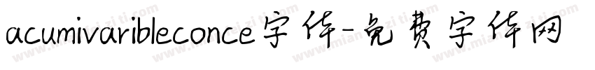 acumivaribleconce字体字体转换