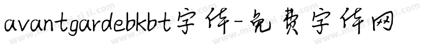 avantgardebkbt字体字体转换