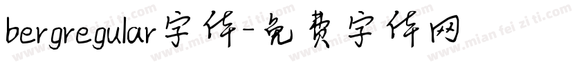 bergregular字体字体转换