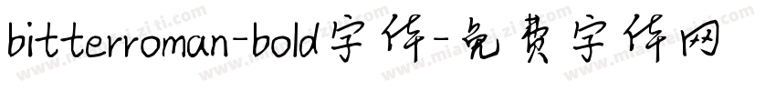 bitterroman-bold字体字体转换