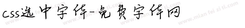 css选中字体字体转换