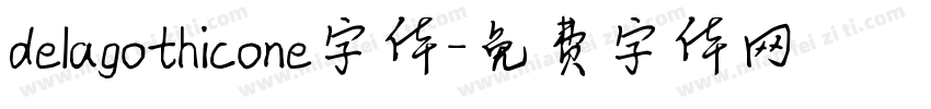 delagothicone字体字体转换