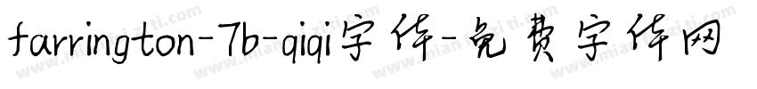 farrington-7b-qiqi字体字体转换