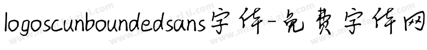 logoscunboundedsans字体字体转换