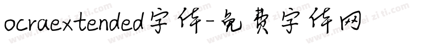 ocraextended字体字体转换