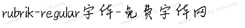 rubrik-regular字体字体转换