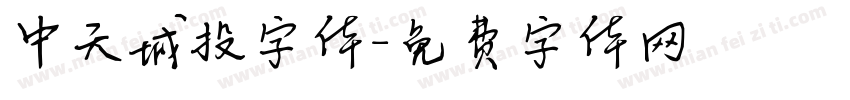 中天城投字体字体转换