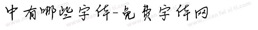 中有哪些字体字体转换