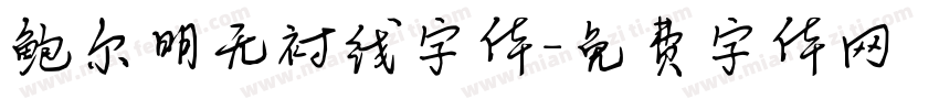 鲍尔明无衬线字体字体转换