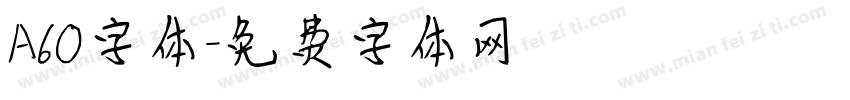 A60字体字体转换