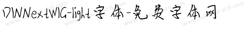 DINNextW1G-light字体字体转换