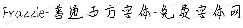 Frazzle-普通西方字体字体转换
