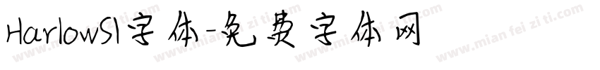 HarlowSI字体字体转换