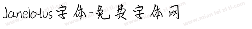 Janelotus字体字体转换