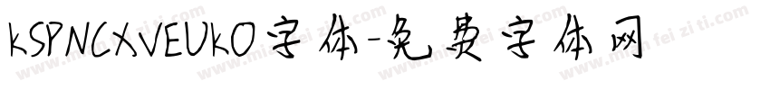 KSPNCXVEUKO字体字体转换