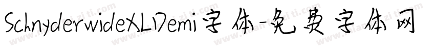 SchnyderwideXLDemi字体字体转换